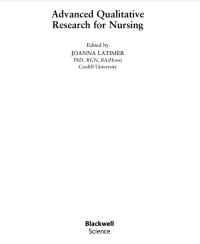 Advanced Qualitative Research for Nursing